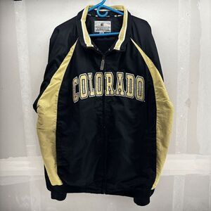 Vintage 90s Colosseum Athletics Colorado CU Buffaloes Bomber Jacket Size 2XL XXL